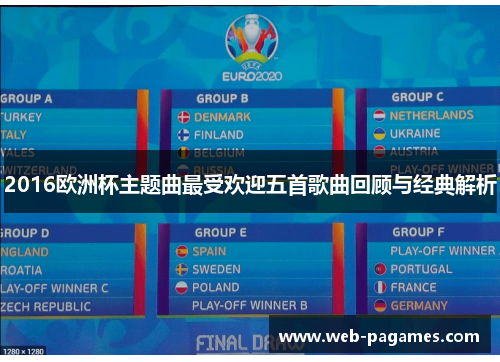 2016欧洲杯主题曲最受欢迎五首歌曲回顾与经典解析